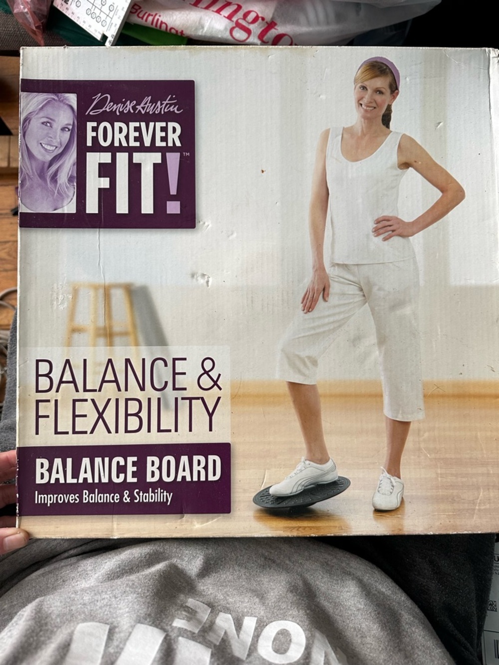 Denise Austin Forever Fit! Balance Board & resistance hand grips bundle.